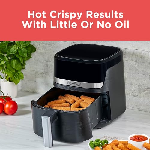 BLACK+DECKER Purifry 2QT Air Fryer, Crispy Deep Fried Taste without the Fat, Plus Bake, Dehydrate, and Keep Food Warm, Digital Touchscreen and Auto Shut-Off