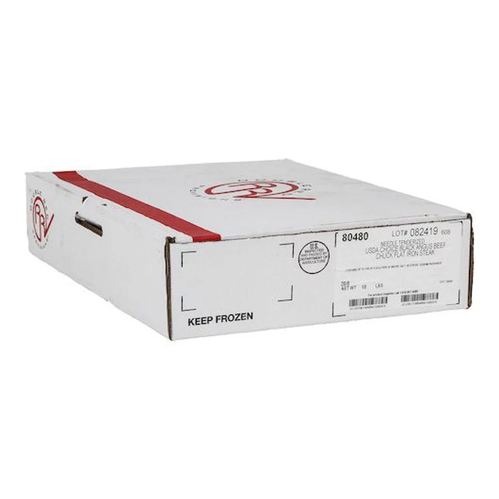 Double Red Provisions RR Choice Flat Iron Beef Steak, 8 Ounce -- 20 per Case.
