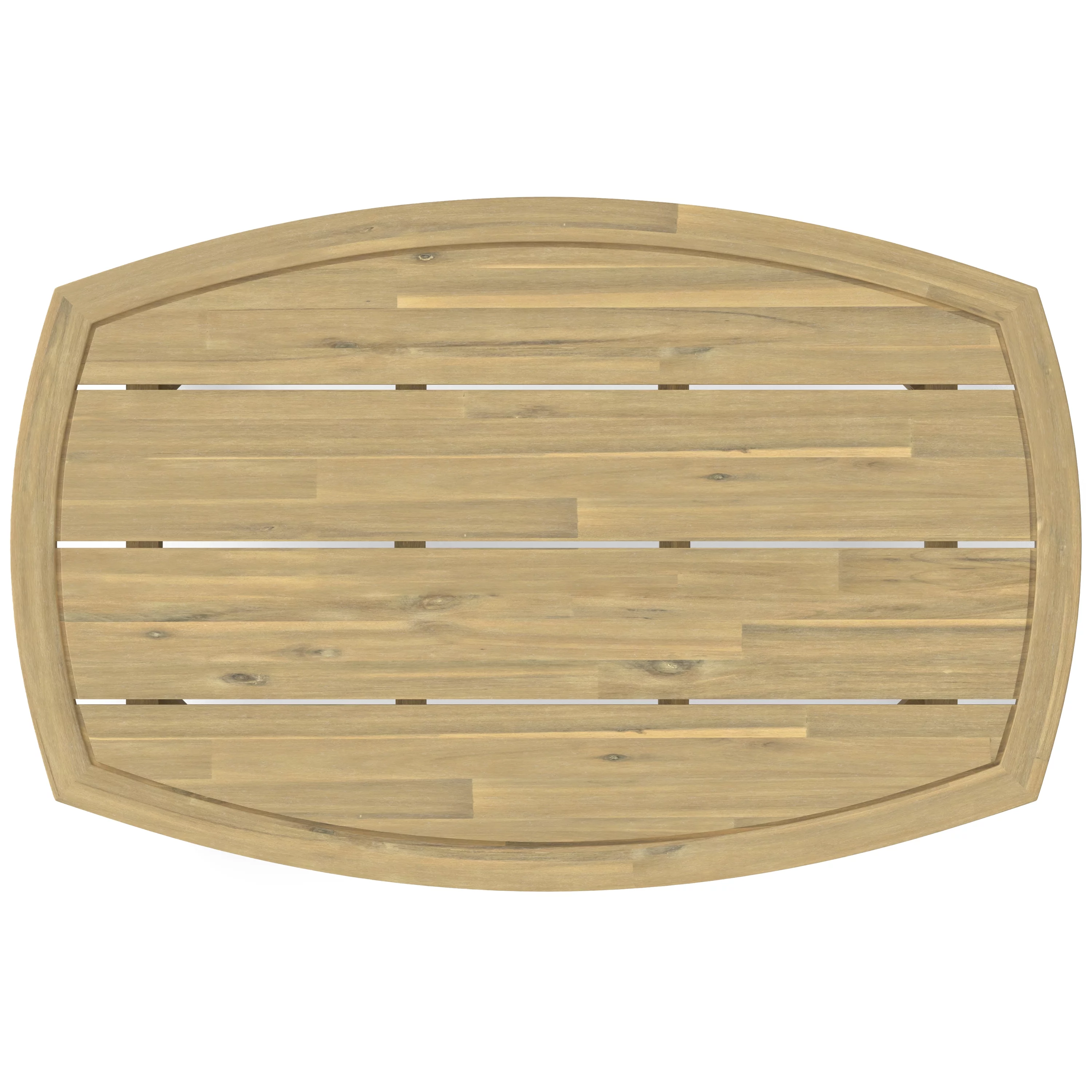 Simpli Home Parkside 45 inch Wide Contemporary Outdoor Coffee Table in Light Teak