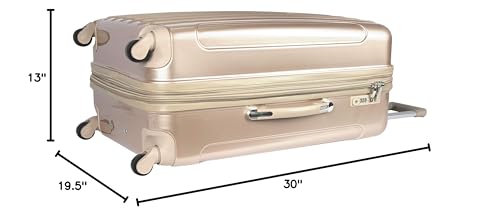 kensie Women's Alma Hardside Spinner Luggage, Expandable, Japanese Carmine Red, Carry-On 20-Inch