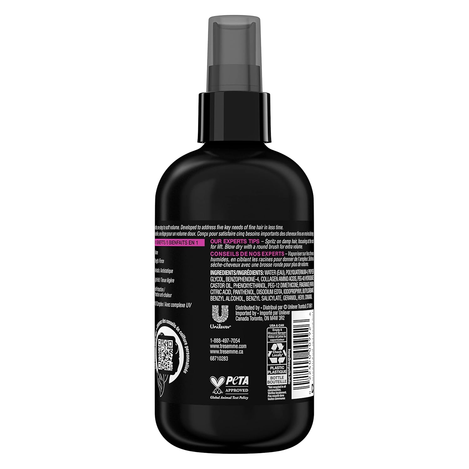 TRESemmé One Step 5-in-1 Volumizing Hair Styling Mist 2 Count For Fine Hair Hair Care Product for Soft, Weightless Volume 8 oz