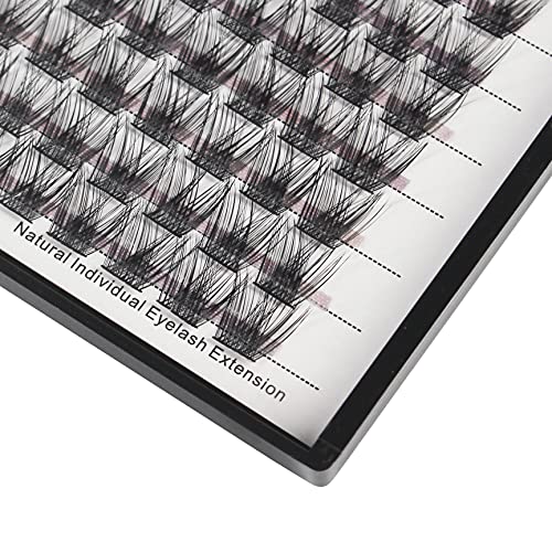 Bodermincer 10-12-14-16mm MIX D Curl Lash Clusters Individual Lashes Mink Cluster Eyelash Extension Natural 3D Russian Volume Faux Eyelashes Individual Lashes Makeup (M01# 8-10-12-14-16mm MIX)