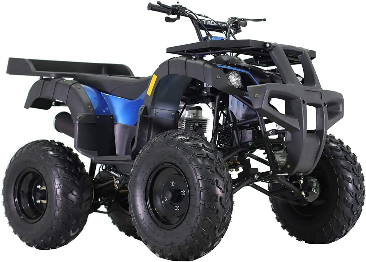 Rhino 250 ATV Youth Adult Quad Four Wheeler TAO Motors Rhino 250 Utility ATV Full Size with Reverse and Manual Clutch 4 Speed (Black Color)