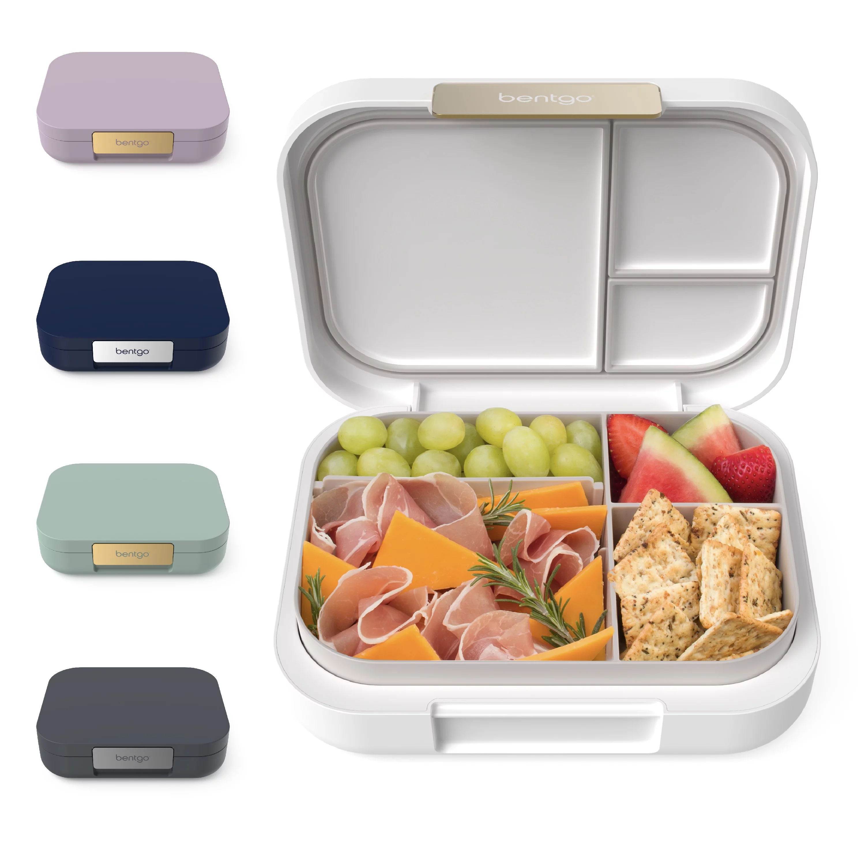 Bentgo® Modern - Leak-Resistant, Versatile 4-Compartment Bento-Style Lunch Box, Ergonomic Design with Matte Finish, Ideal for On-the-Go Balanced Eating for Adults and Teens - BPA-Free (Dark Gray)