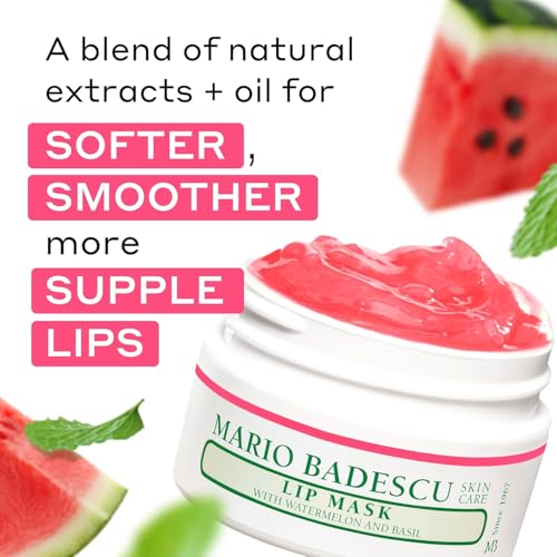 Mario Badescu Lip Mask, Overnight Lip Treatment Enriched With Skin Softening Coconut Oil and Hydrating Shea Butter