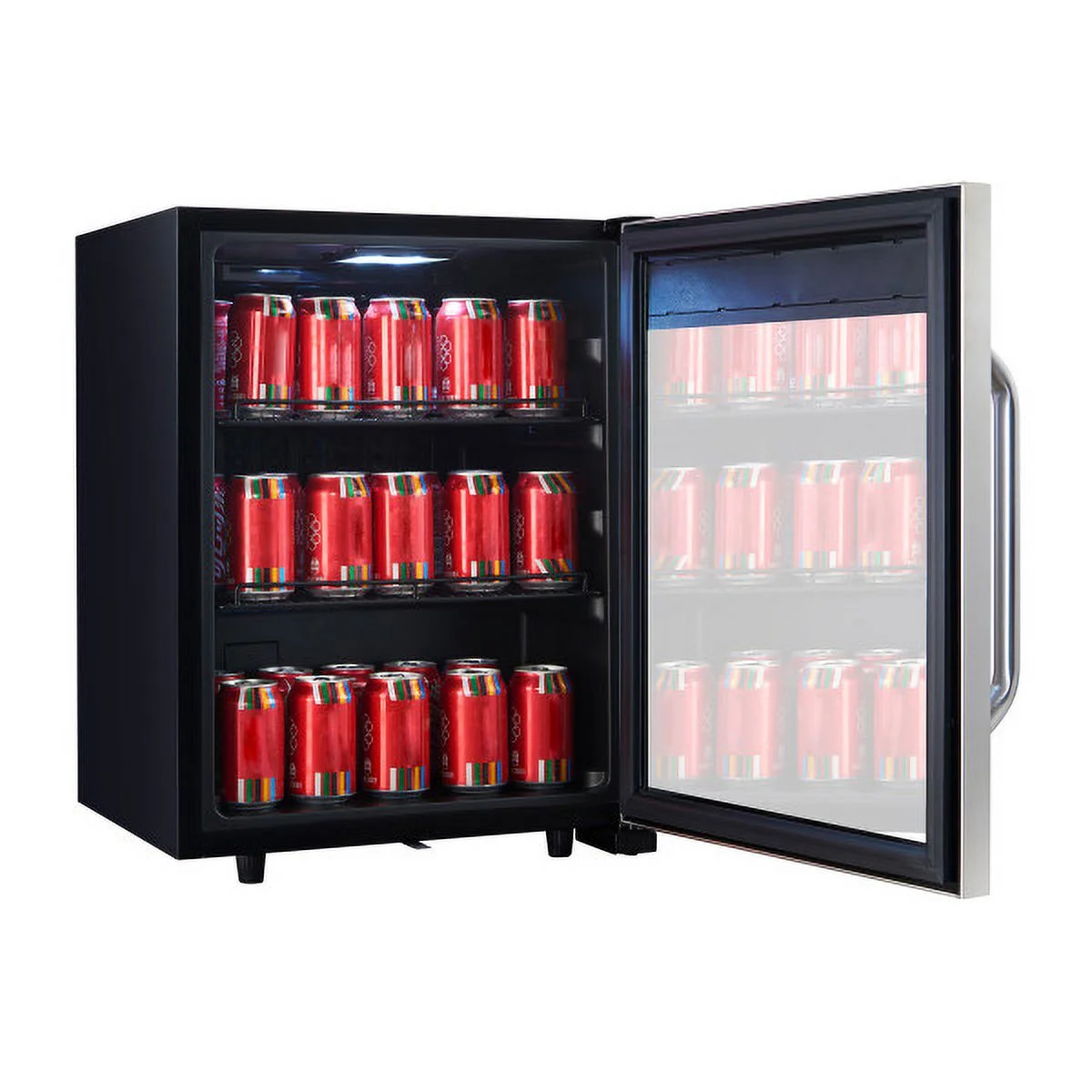 Magic Chef 2.1 Cu Ft Commercial Merchandiser - Black and Stainless 18.9 w x 25.2 h x 16.9 d