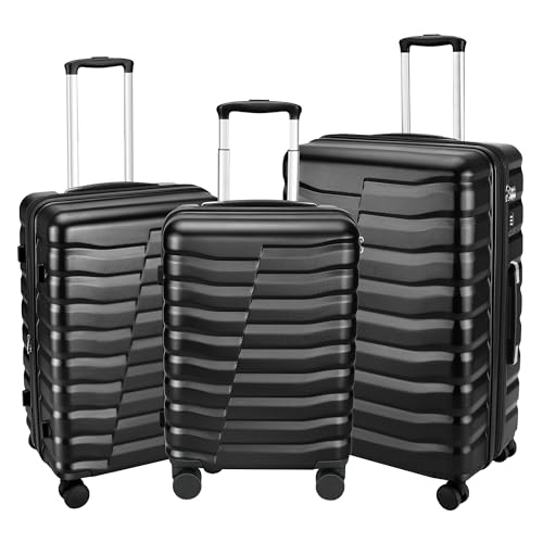 Lightweight Luggage with Spinner Wheels & YKK Zipper, 3-Piece Travel Suitcase ABS+PC Hardshell Luggage Set with TSA Lock, Light Avocado Green (20+24+28 inch)