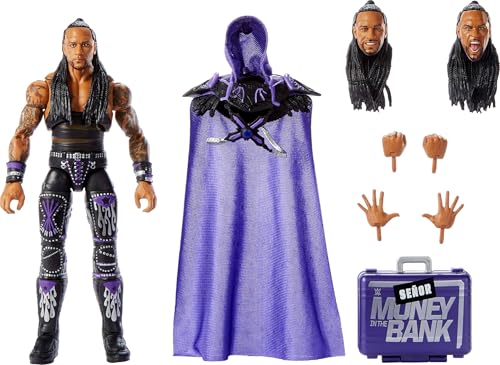 Mattel WWE Ultimate Edition Action Figure & Accessories, 6-inch Damian Priest Collectible Set, Swappable Heads & Hands, 30 Articulation Points