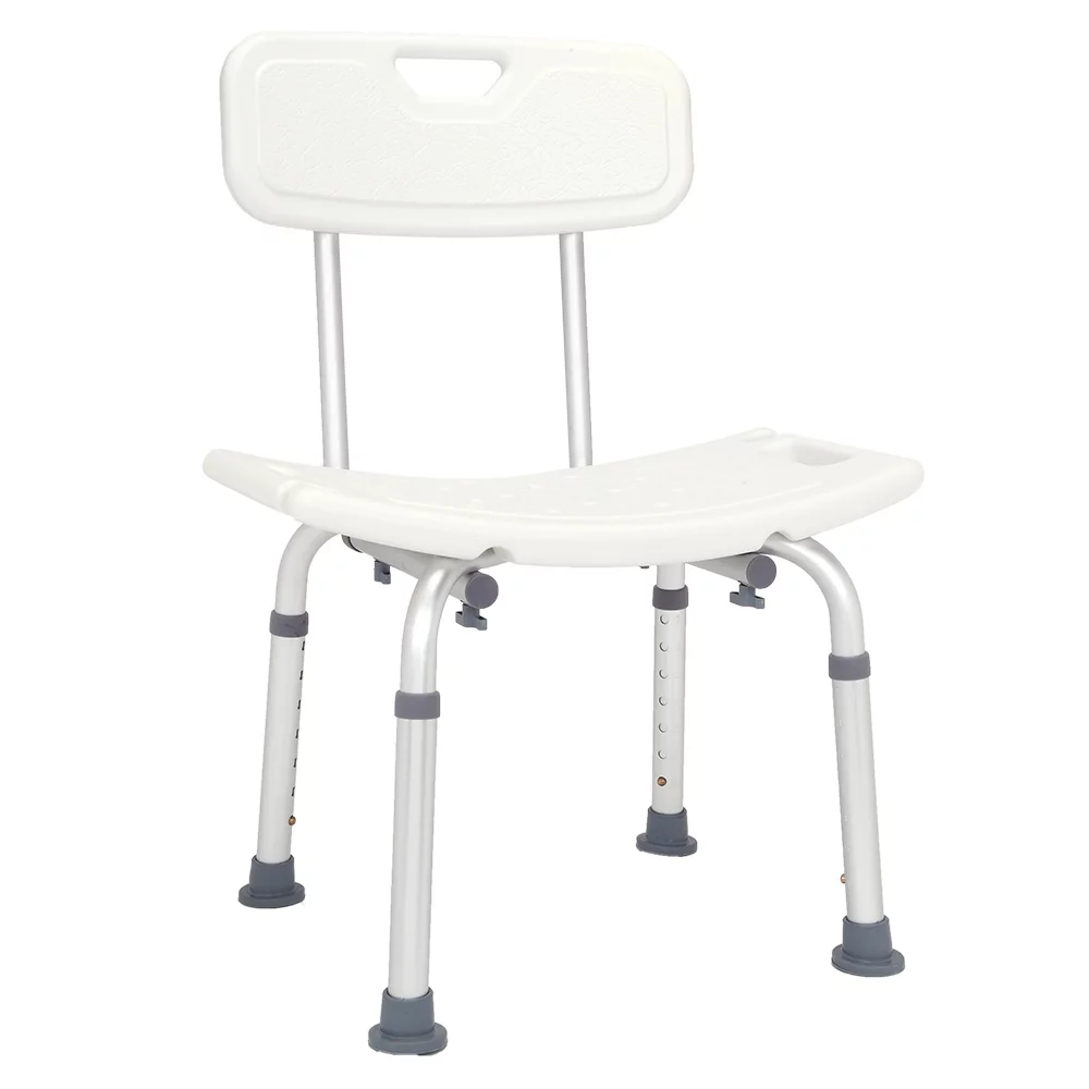 Zimtown Tool-Free Assembly Spa Bath Adjustable Shower Chair Seat Bench with Removable Back