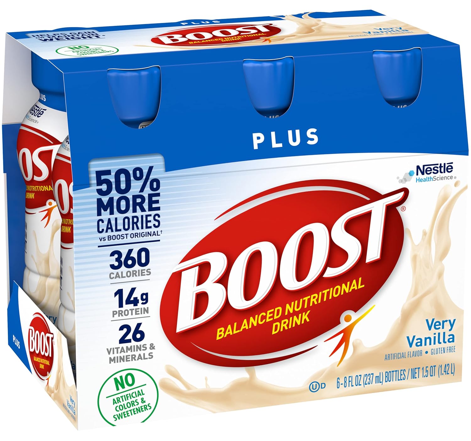 Boost Plus Complete Nutritional Drink (Vanilla, 8 Fl Oz (Pack of 2))