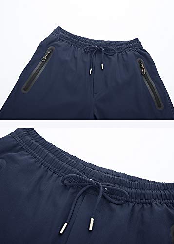 YSENTO Mens Track Pants Quick Dry Lightweight Joggers Athletic Hiking Pants Zipper Pockets