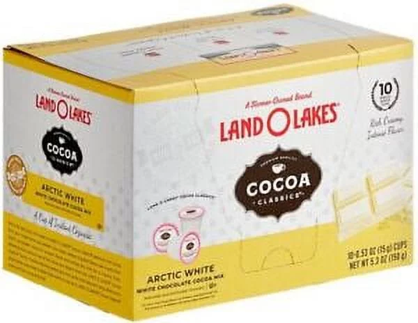 Land O Lakes Arctic White Chocolate Hot Cocoa Mix - Includes 10 K-Cups