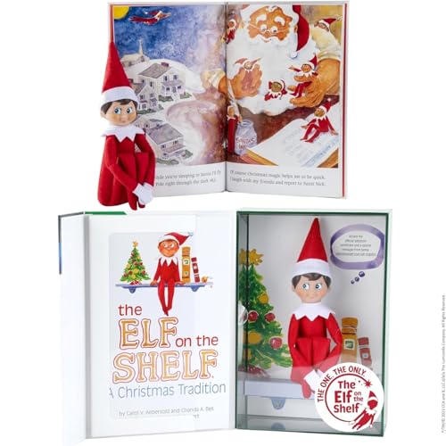 The Elf on the Shelf Box Set North Pole Blue-Eyed Boy Light Tone Elf with Book AND 