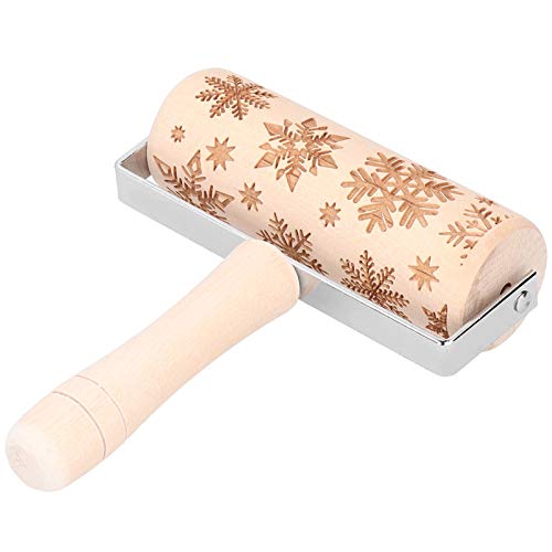 embossed rolling pin mini christmas texture pastrymade(snowflake)