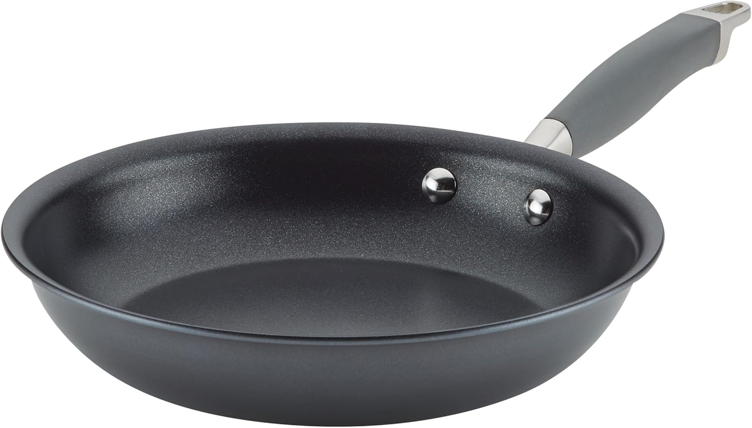 Anolon Advanced Home Hard-Anodized Nonstick Skillets (2 Piece Set- 10.25-Inch & 12.75-Inch, Moonstone)