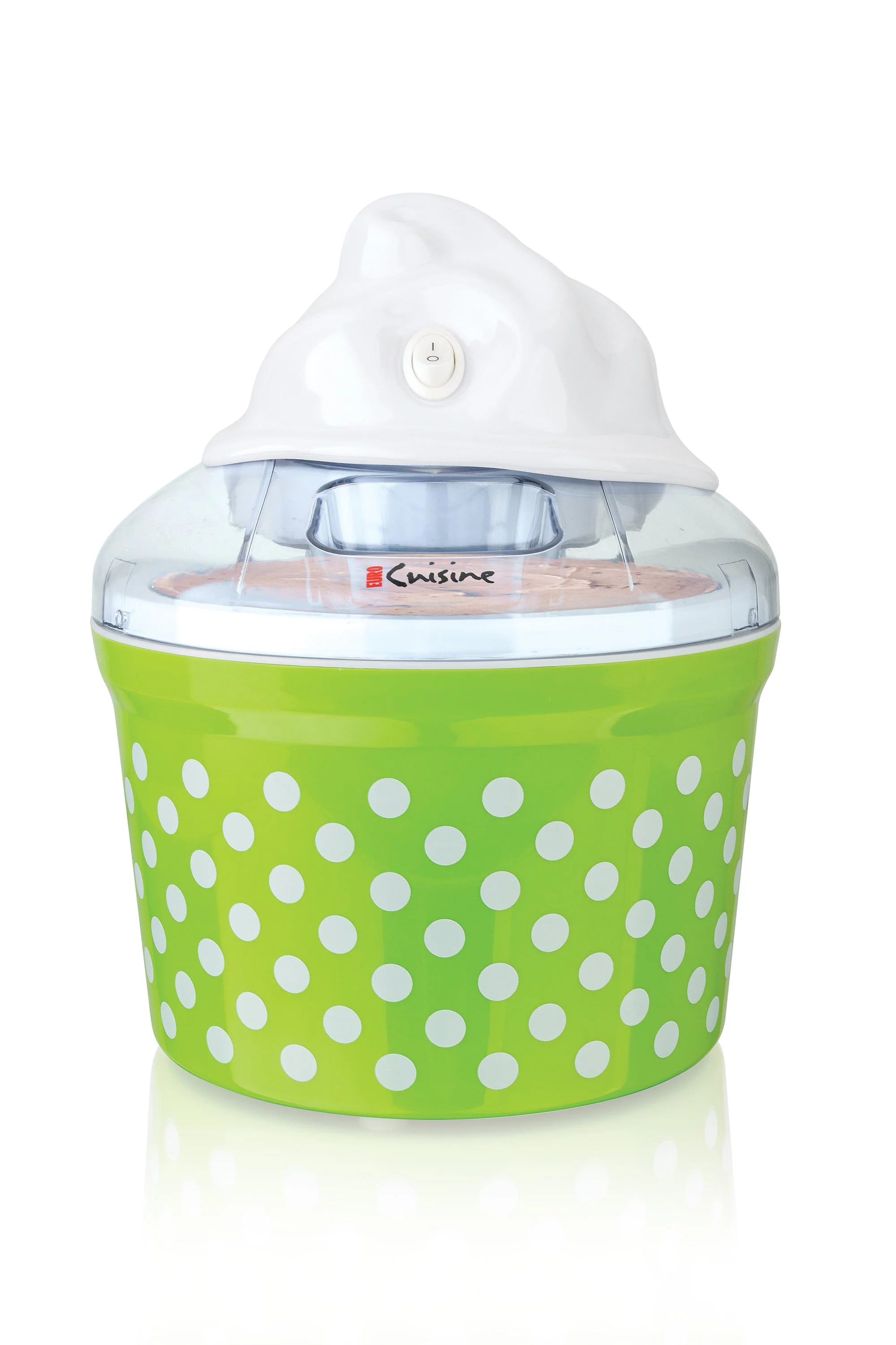 Euro Cuisine ICM26GR Automatic Ice Cream, Sorbet & Frozen Yogurt Maker With 4 Glass Ice Cream Cup