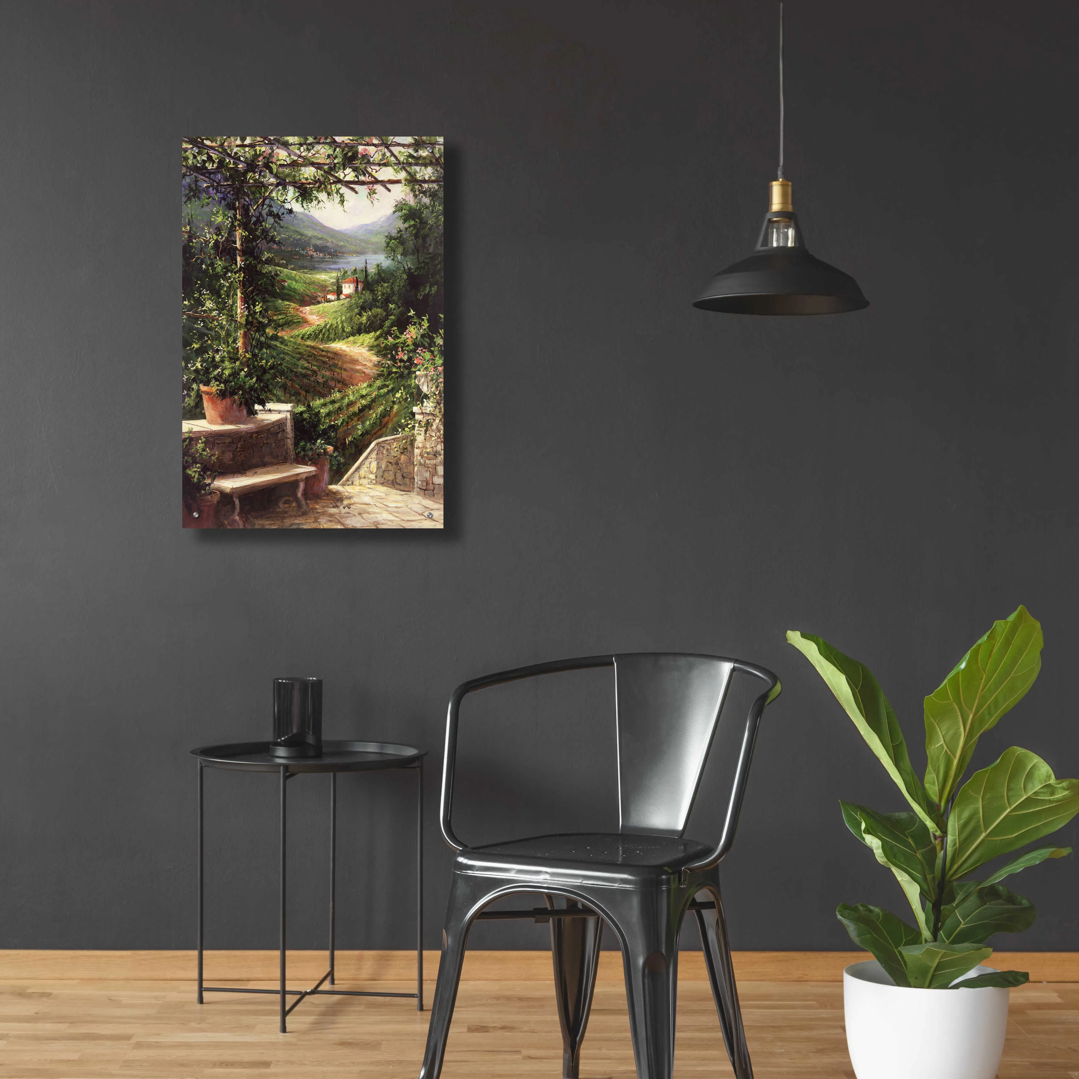 Epic Art 'Chianti Vineyard' by Art Fronckowiak, Acrylic Glass Wall Art, 24