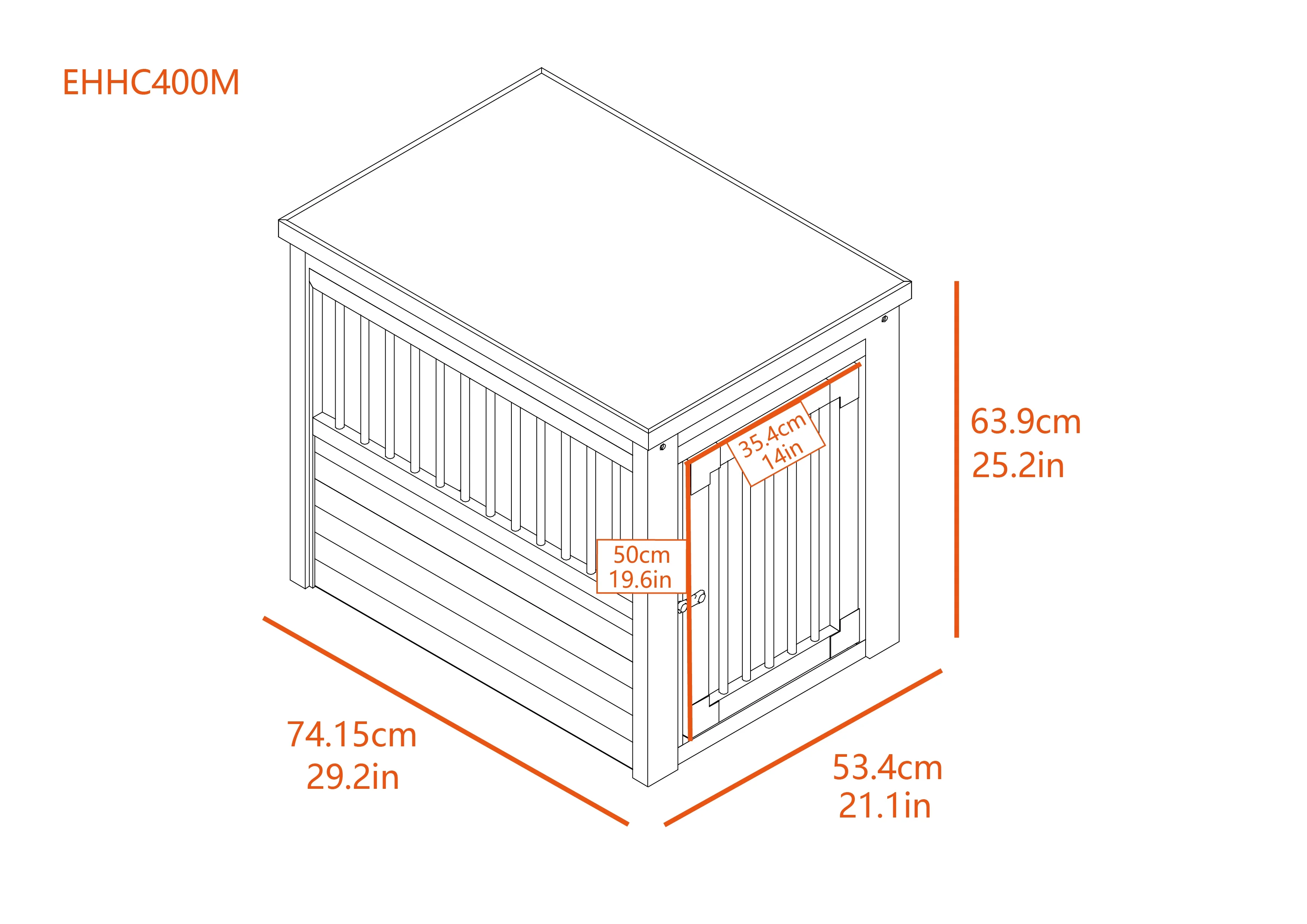 New Age Pet Ecoflex Furniture Style Dog Crate End Table - Antique White Medium