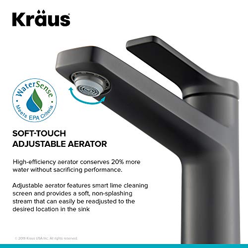 KRAUS Indy Single Handle One Hole Bathroom Sink Faucet in Chrome, KBF-1411CH