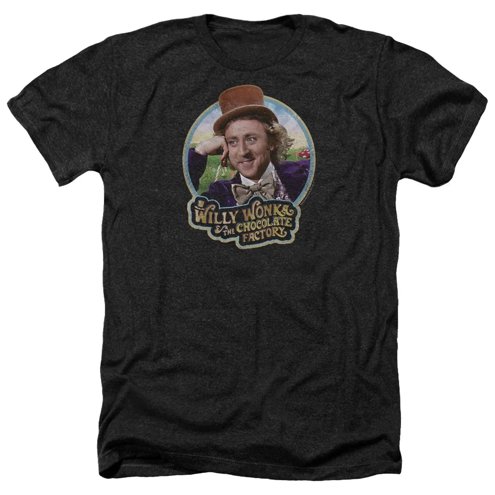 Willy Wonka And The Chocolate Factory - Its Scrumdiddlyumptious - Heather Short Sleeve Shirt - Medium