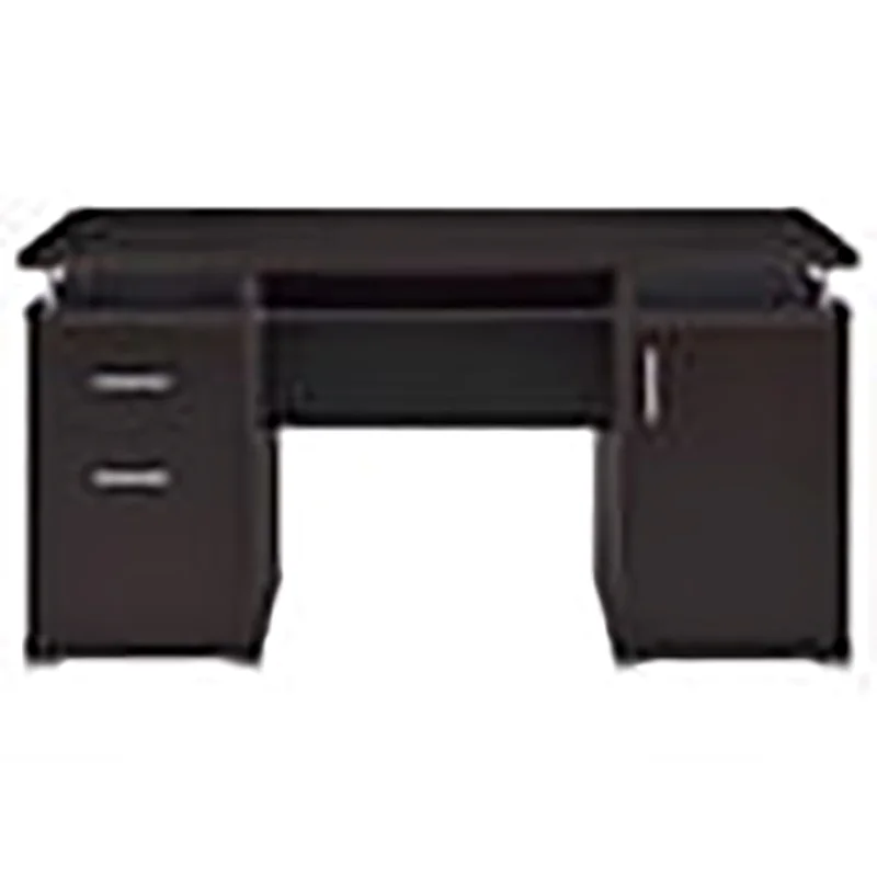 Stonecroft Furniture 2-Drawer Contemporary Wood Computer Desk in Cappuccino