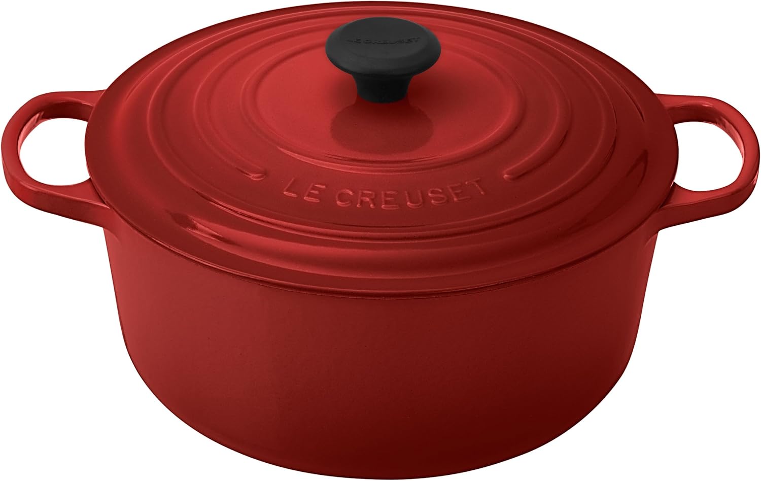 Le Creuset Enameled Cast Iron Signature Round Dutch Oven, 7.25 qt., Cerise
