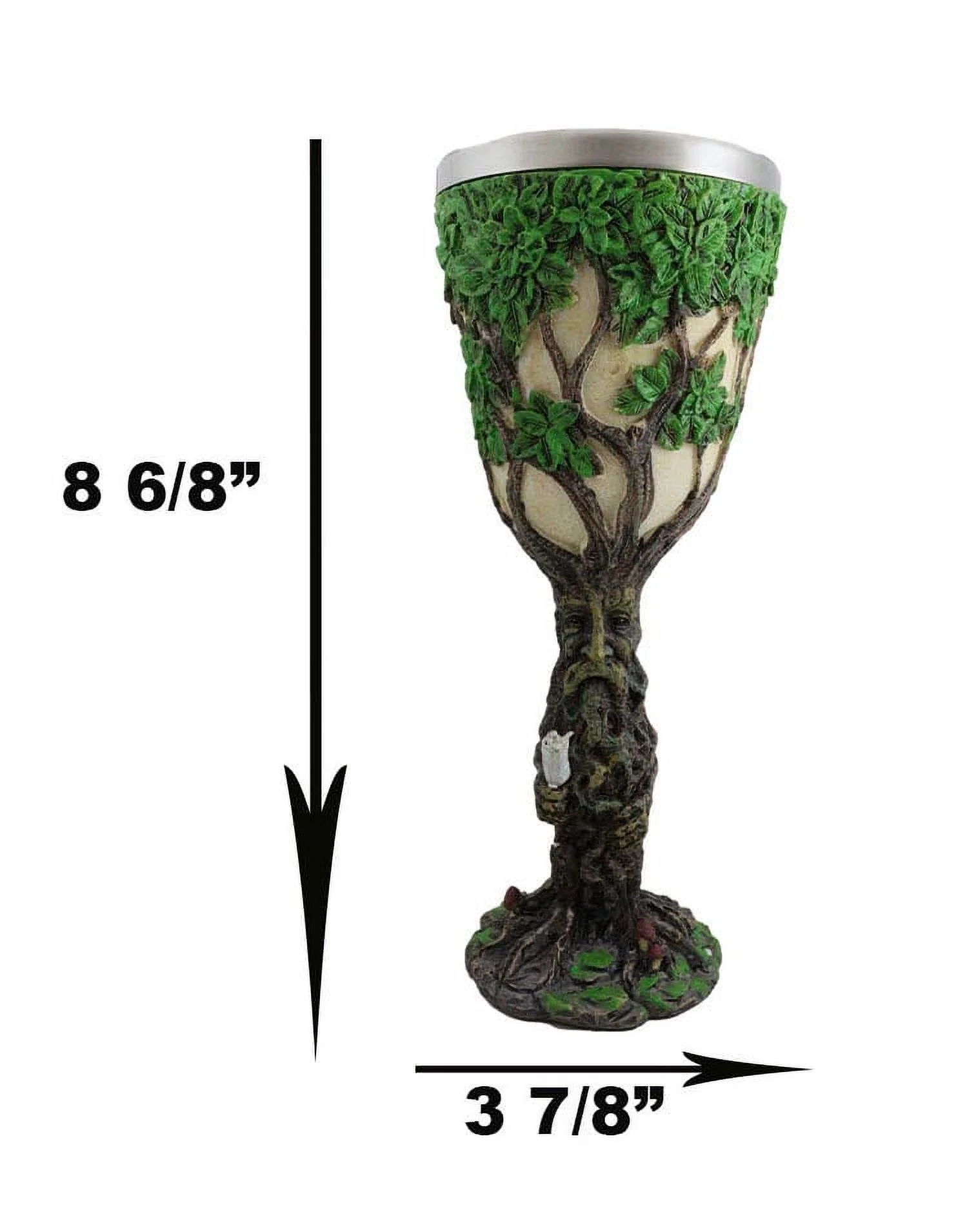 Ebros Forest Spirit Greenman Deity Tree Of Life Wine Goblet Chalice Cup 6oz