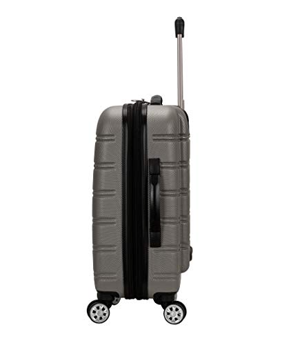 Rockland Melbourne Hardside Expandable Luggage with Spinner Wheels, 2TONENAVY, 2 Piece (20/28)