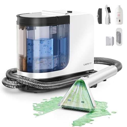 uwant Portable Carpet Cleaner with Steam& HeatingSystem, 18Kpa Powerful Suction Carpet Cleaner Machine with Exclusive Tools 2in1 Upholstery Cleaner Steam Machine for Pet, Cars, Spot, Home