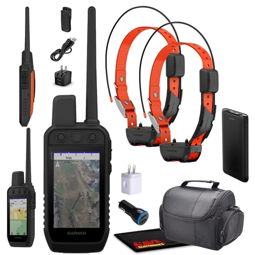 Garmin Alpha 300 Handheld Advanced Tracking and Training System for Hunting Dogs with 2x Garmin Alpha TT25 Tracking Collar for Dogs with GPS + Field Bag + Accessories