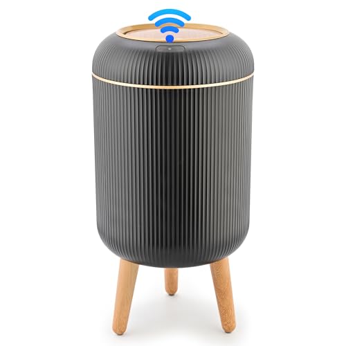 2 Pack Automatic Trash Can 12L /3 Gallon and 10L /2.64 Gallon Bathroom Trash Bin with Lid Touchless Small Smart Motion Sensor Garbage Cans for Kitchen, Bathroom,Living Room and Bedroom