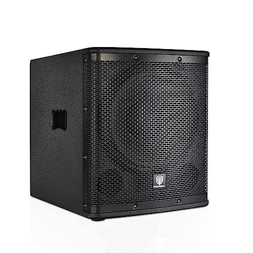 PRORECK SP-12X Active Powered PA DJ Subwoofer Cabinet 12 inch 1000W P.M.P.O with Class-D Amplifier, 3 DSP Presets-Monitor, Bass Reinforcement, Black, for Wedding, Party, Concert, Church (One Sub)