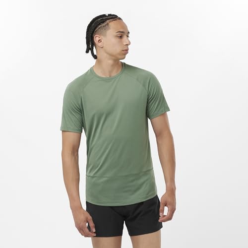 Salomon Men's Cross Run Ss Tee M-Citronelle-Sulphur S