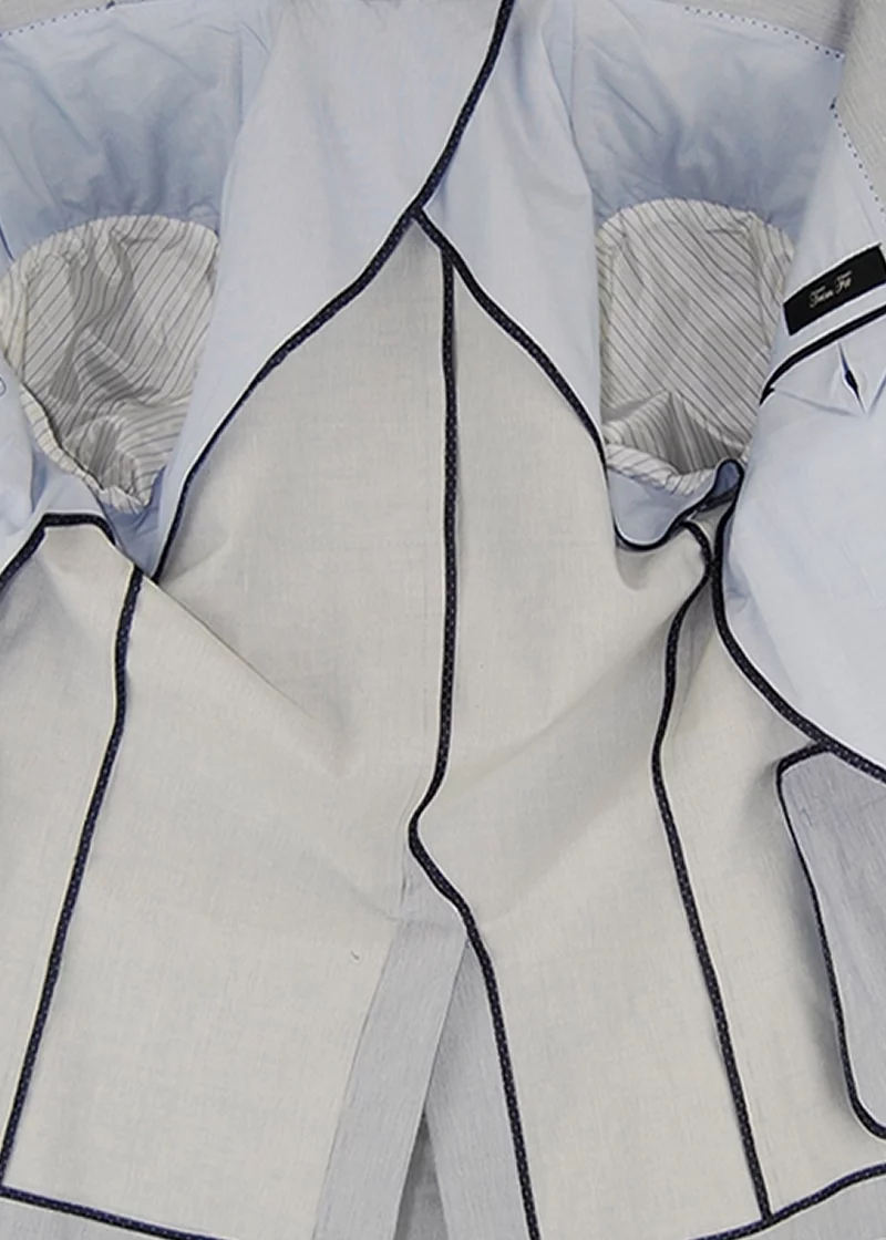 DTI BB Signature Italian Mens 2 Button Trim Fit Suit Center Vent Jacket Piece