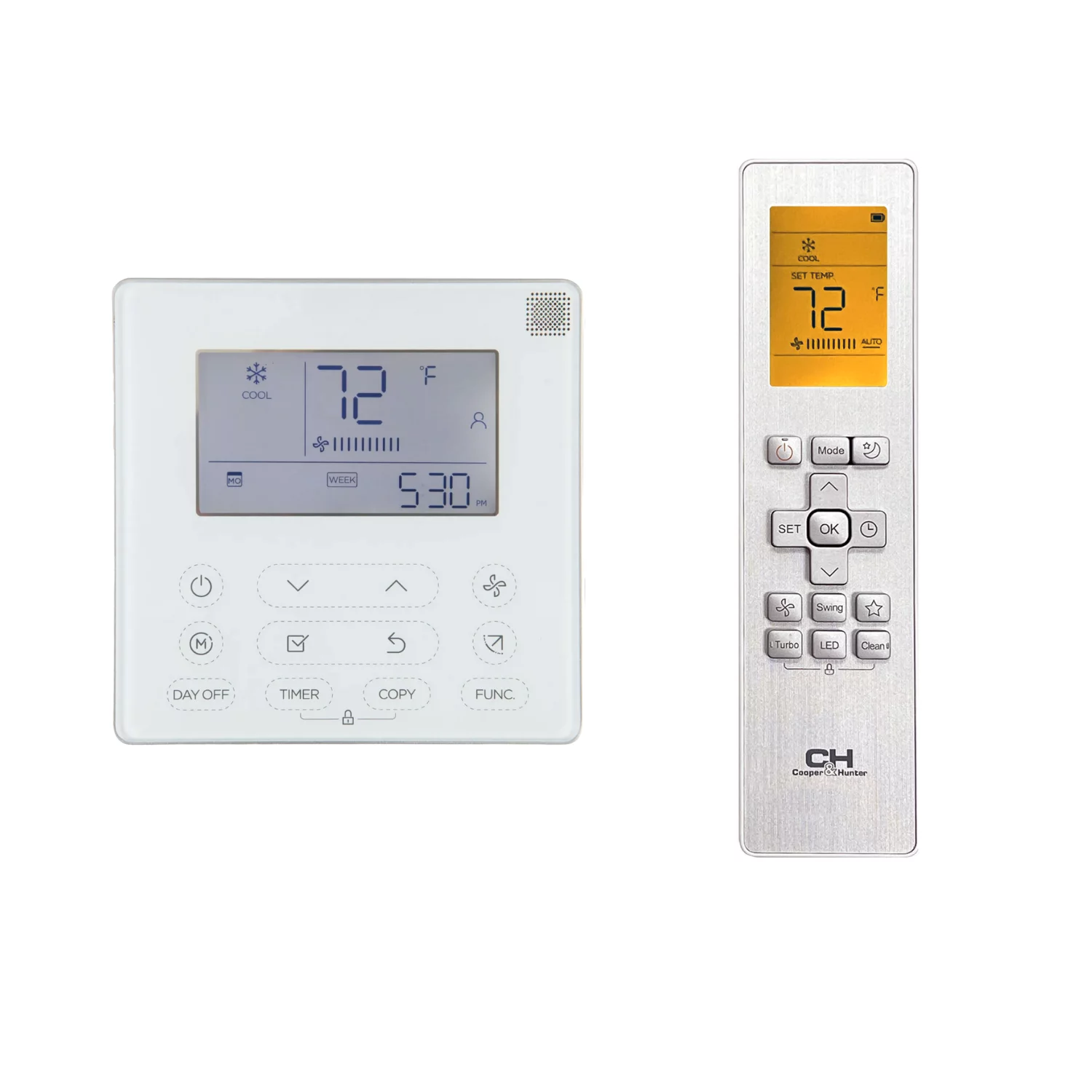 Cooper & Hunter 36000 BTU 230V Ceiling Cassette Dual 2 Zone Mini Split Heat Pump Air Conditioner 18K + 18K BTU Cover 2000 Sq Ft