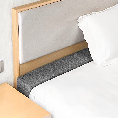 DEEPSHARK Bed Gap Filler,Mattress Extender,Headboard Pillow Between Headboard and Mattress or Wall,High-Density Foam with Removable Cover（Beige-King-78 * 2 * 6in）