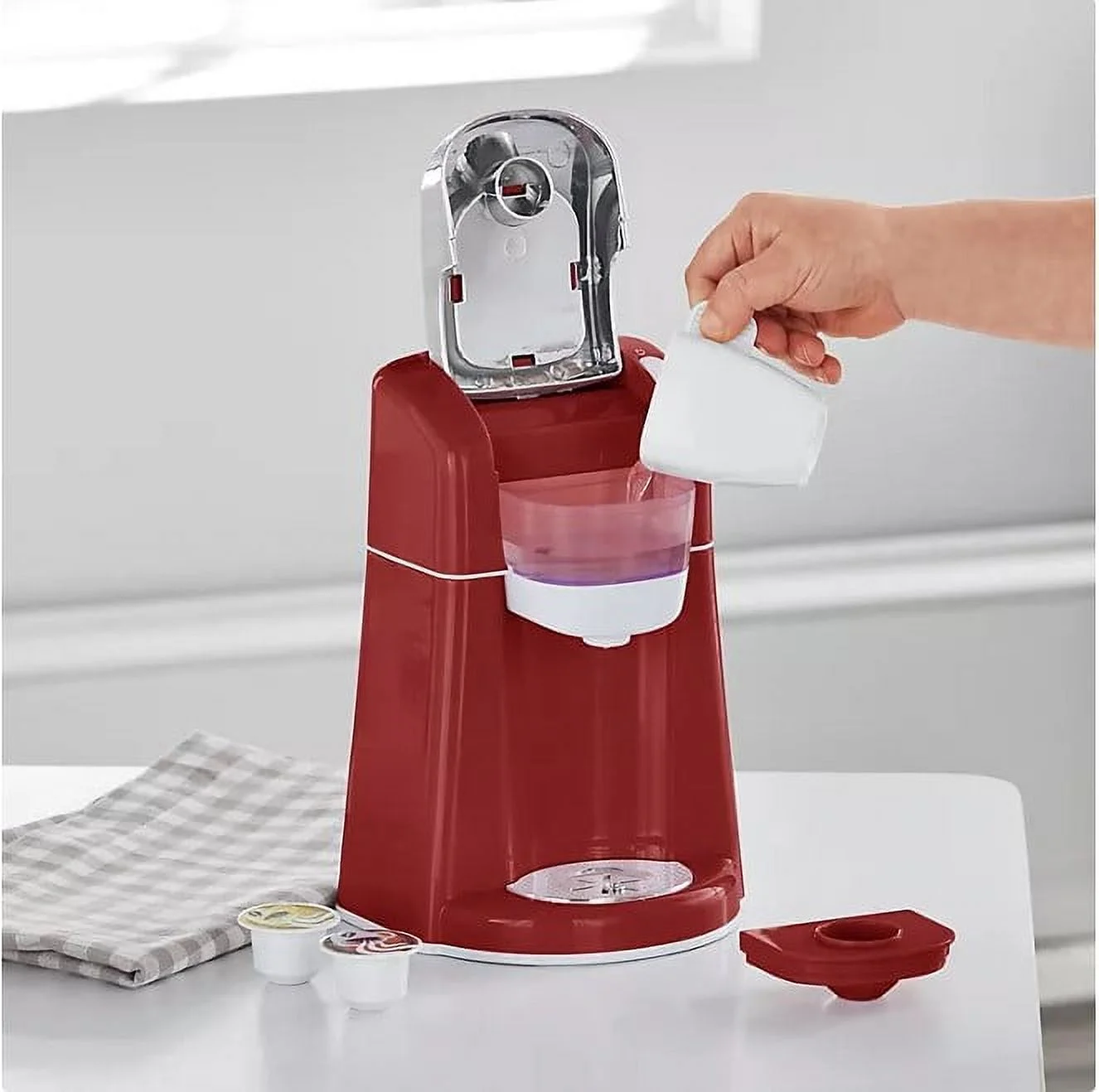 M.M 3-Pc. Gourmet Kitchen Appliance Set (Red) Realistic Sounds and Lights, Includes Coffee Maker, Mixer and Toaster