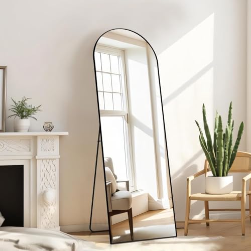 Simple Deluxe Arched Full Length Mirror, Floor Mirror with Stand, 59