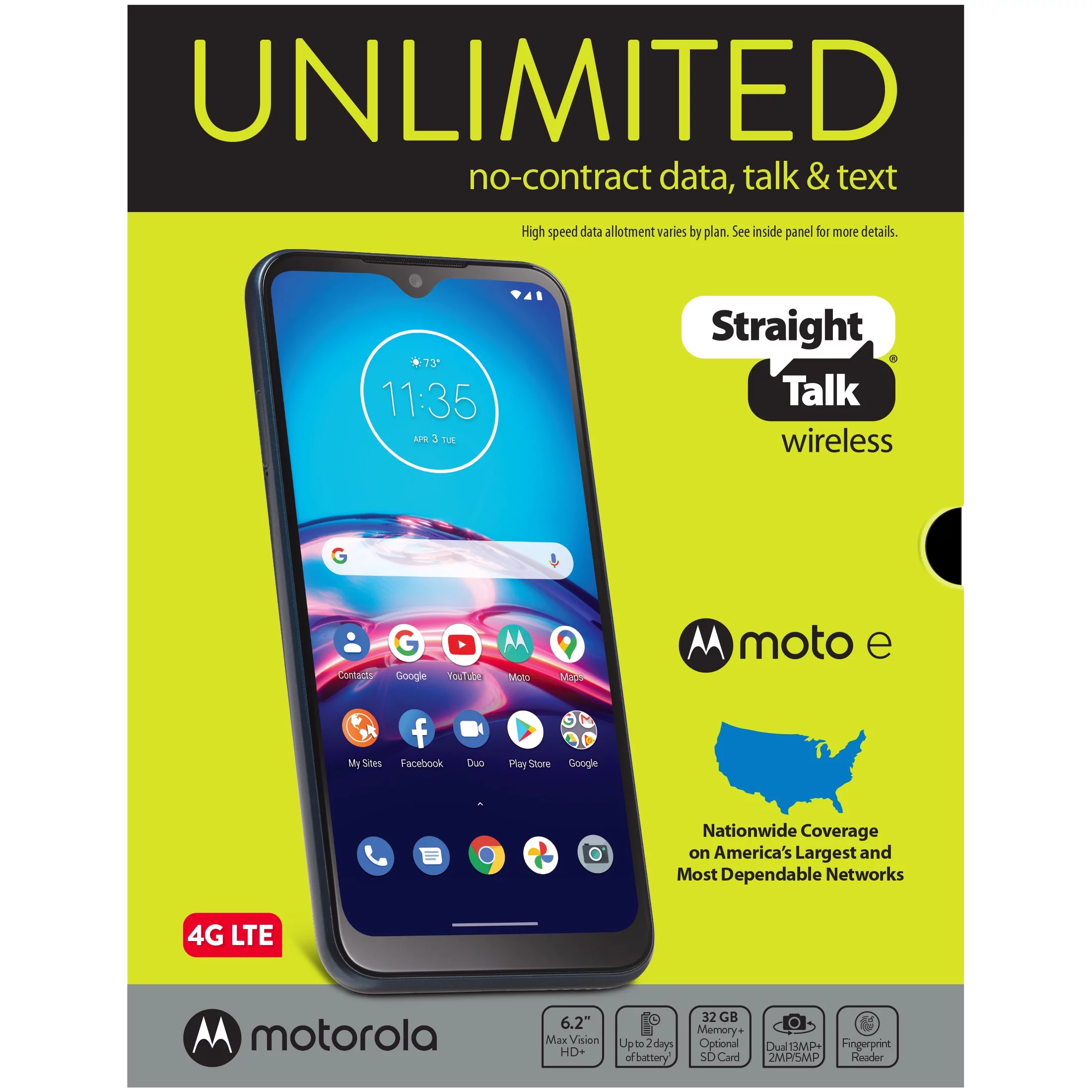 Straight Talk St Motorola E Xt2052 Gsm