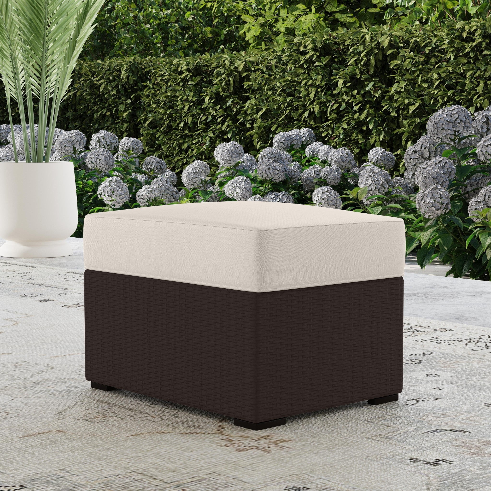 Palm Springs Brown Outdoor Ottoman