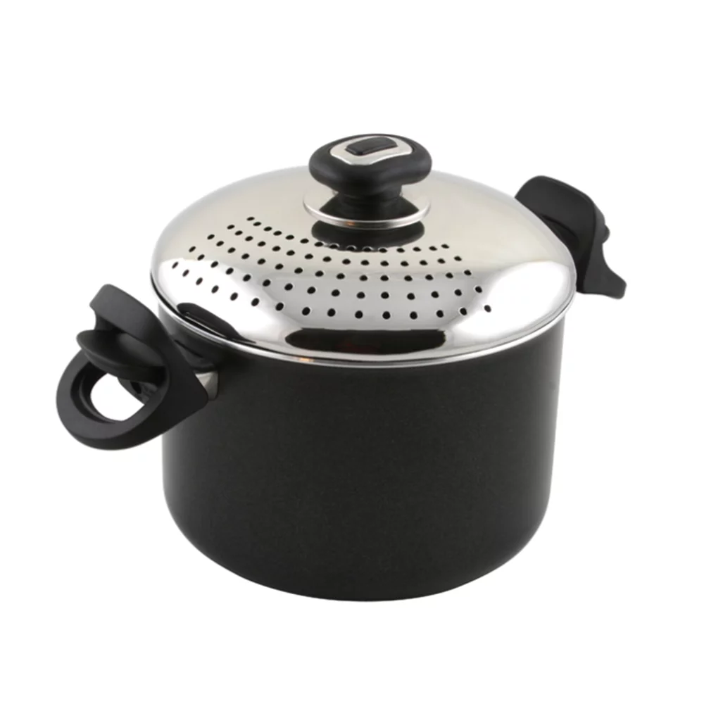 Aluminum Deep Stock Pot Onyx Non-Stick Deep Casserole pot Spagetti Pan 4.2-qt. (4 L) Soup Pot Deep Casserole Cooking Pot Cookware