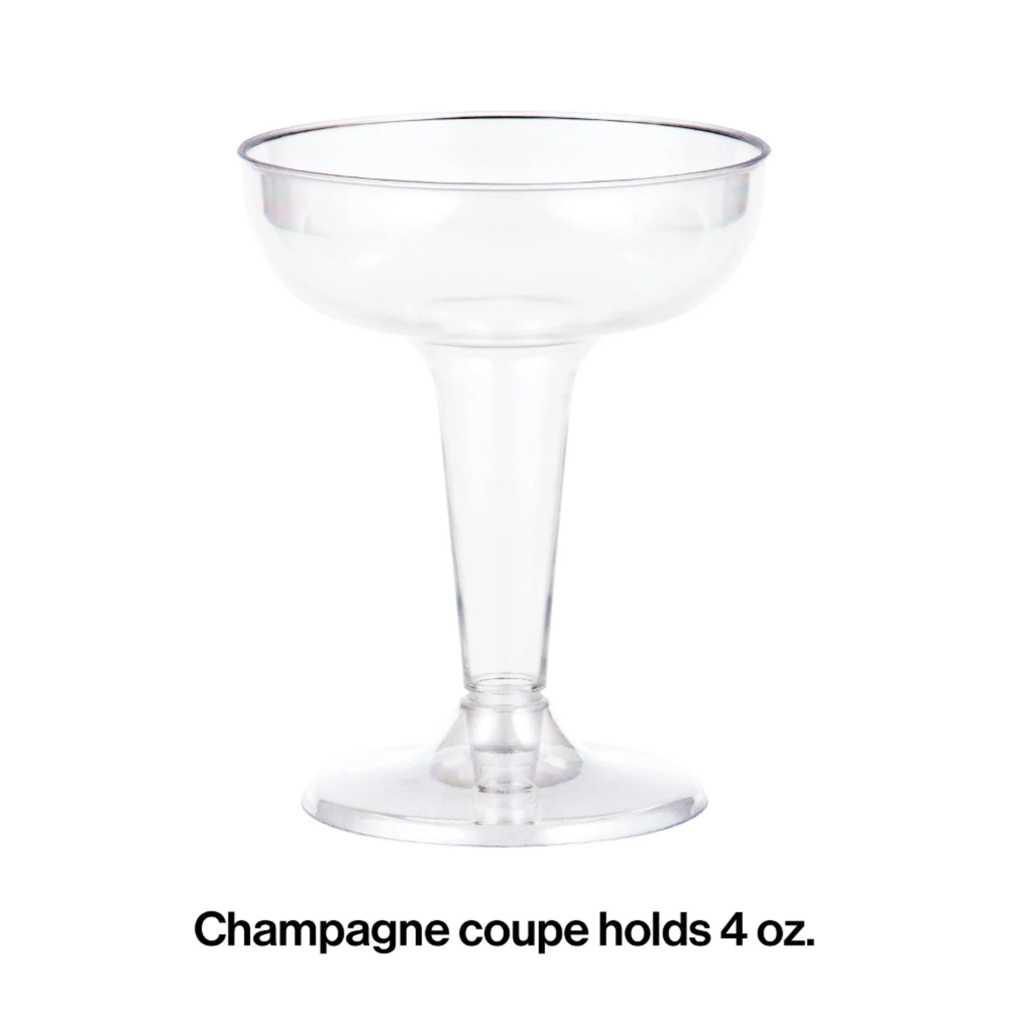 Party Central Club Pack of 54 Clear Classic Champagne Coupes 4 oz.
