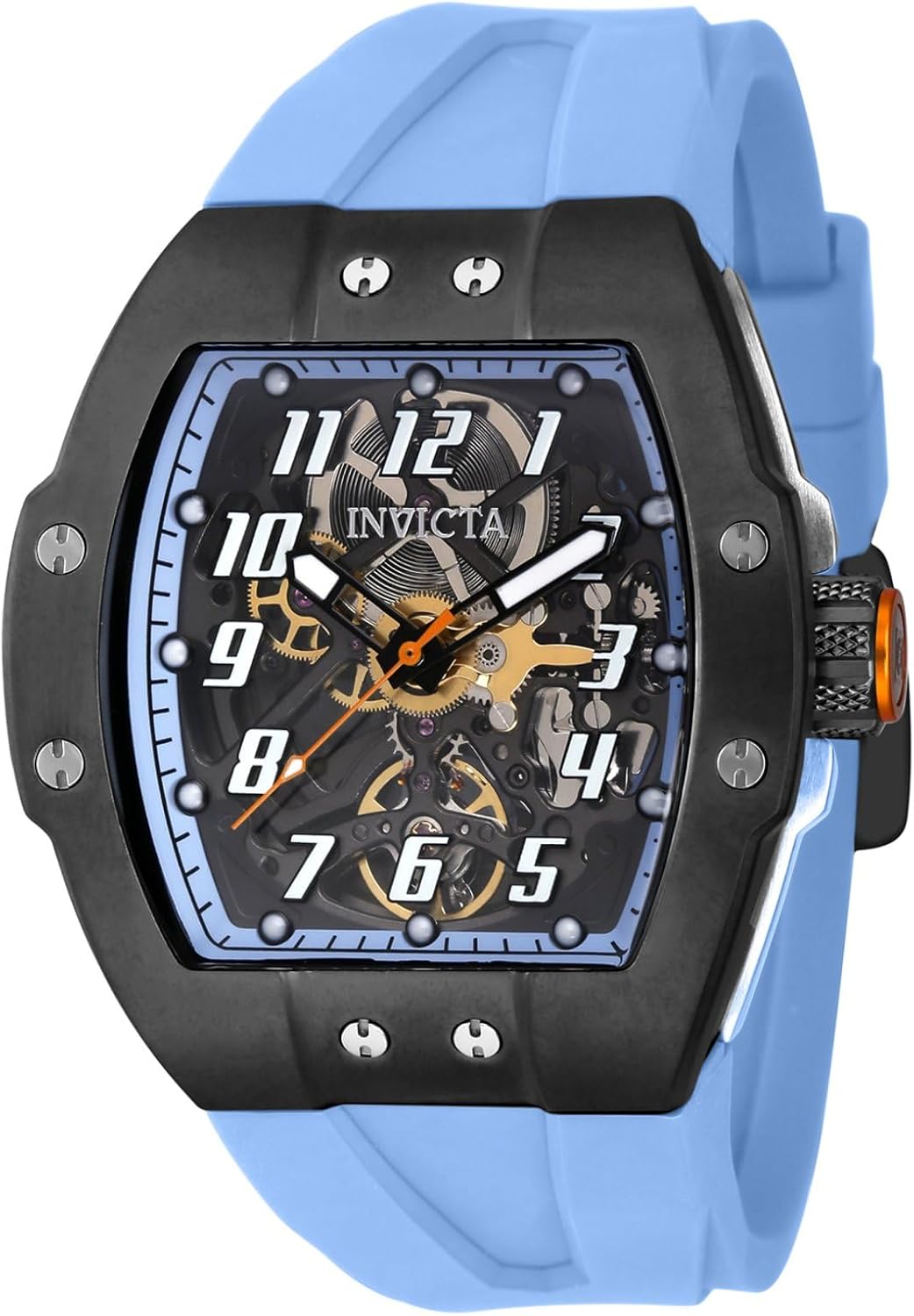 Invicta Men's 43515 JM Correa Automatic 3 Hand Transparent, Light Blue Dial Watch