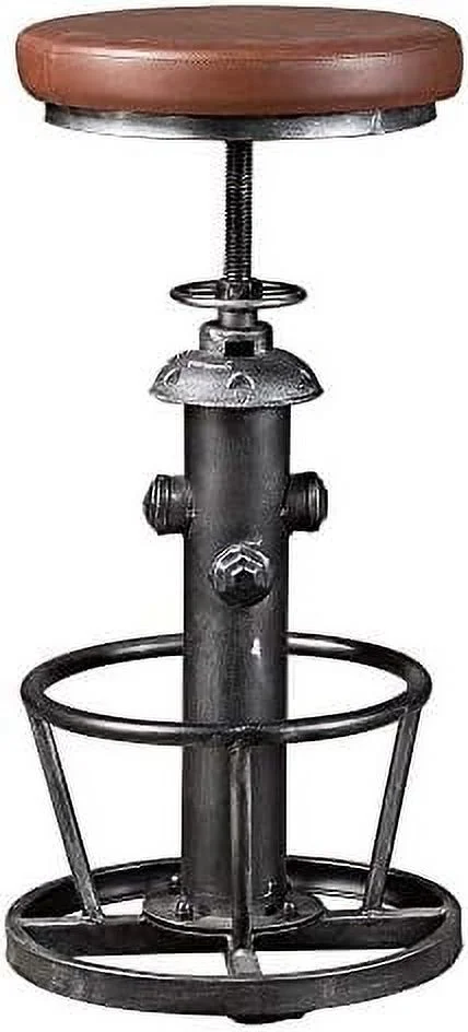 TJUNBOLIFE Industrial  Stools Vintage Swivel  Chairs 24.8-30.7inch Height Adjustable Farmhouse Kitchen Counter Island Stool Fire Hydrant Design Pub Stool