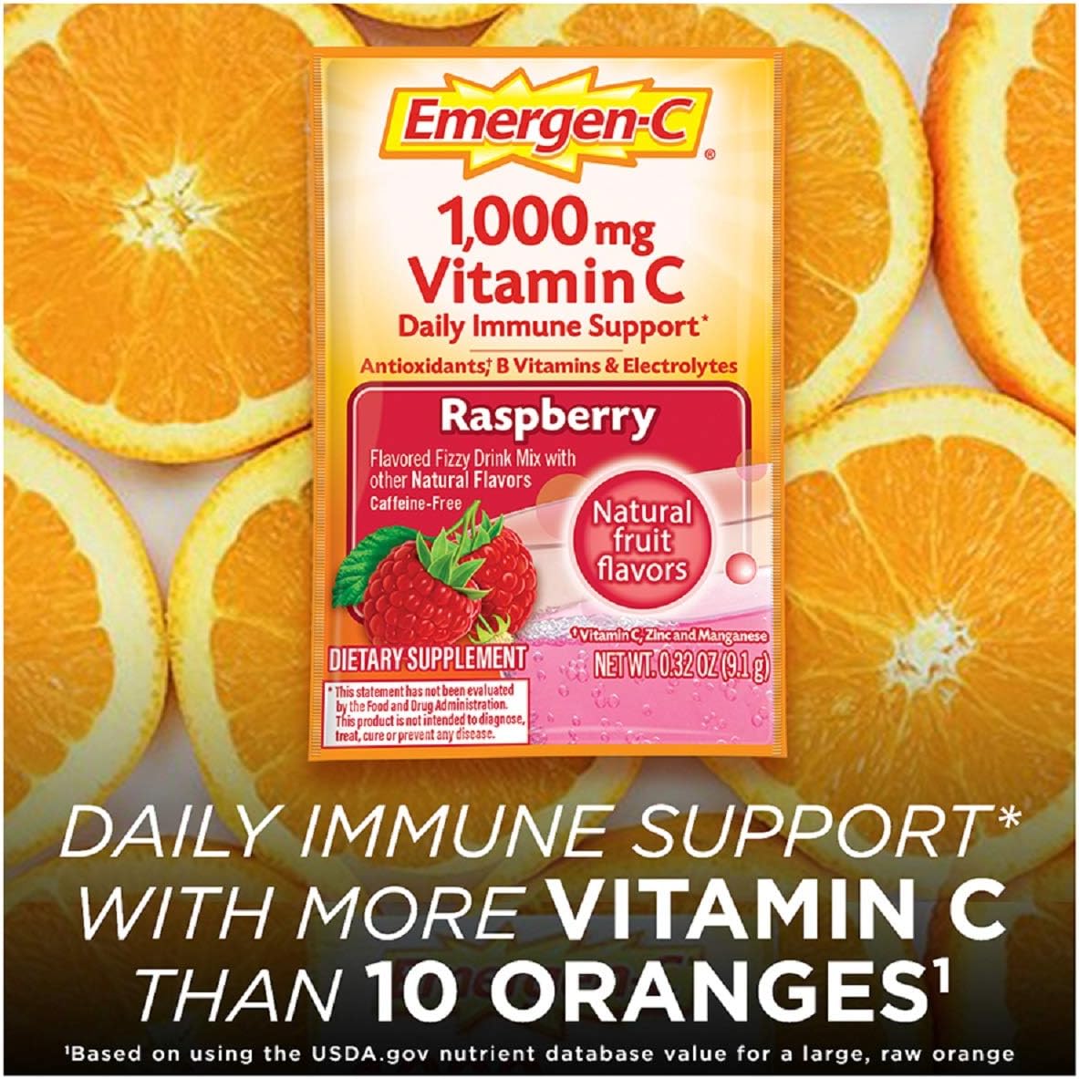Alacer - Emergen-C Vitamin C Energy Booster Raspberry 1000 mg. - 30 Packet(s)