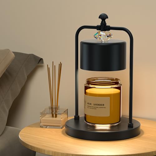 Candle Warmer Lamp - Electric Candle Lamp Warmer with Timer 1/2/3/6H, Candle Lamp with 2 Bulbs, Perfect Home Bedroom Decor Dimmable Wax Melt Warmer for Scented Wax, Jar Candles (Bronze)