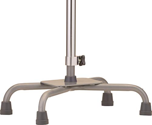 NOVA Medical Quad Cane- Large Base with Offset Silver