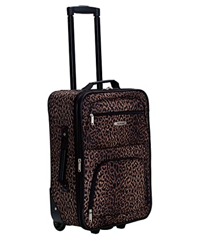 Rockland Vara Softside 3-Piece Upright Luggage Set, Expandable,Black dot, (20/22/28)