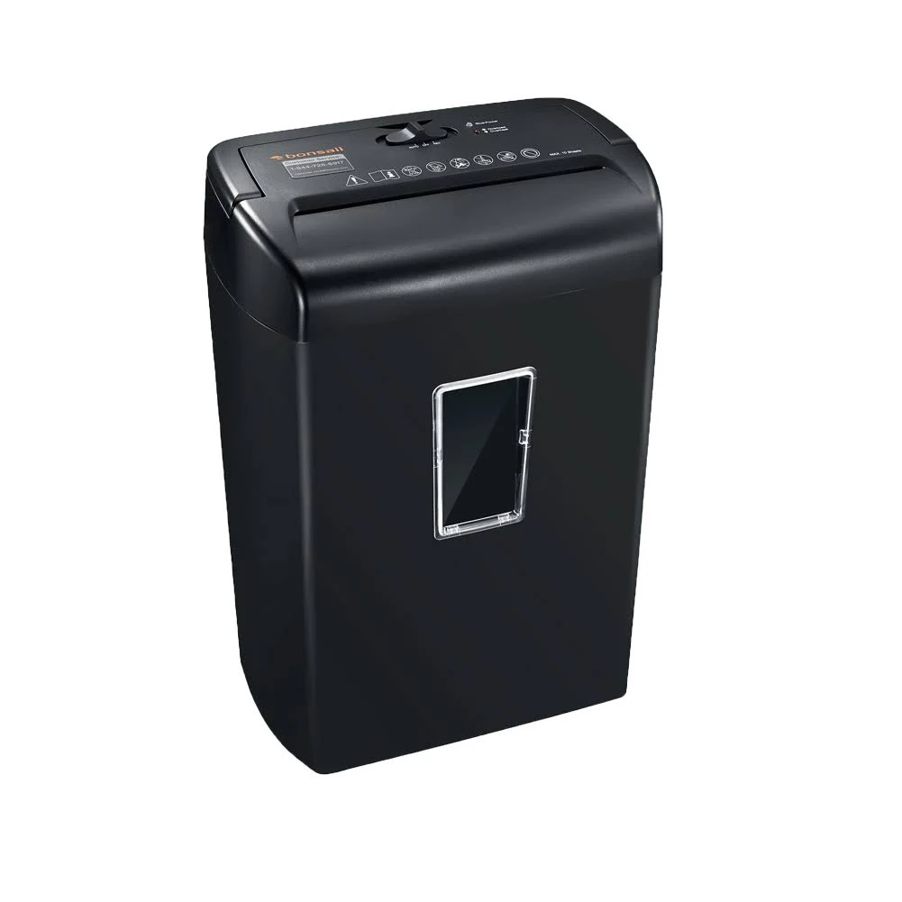 Bonsaii 10-Sheet Cross-Cut Paper Shredder, Credit Card Shredders for Home Office