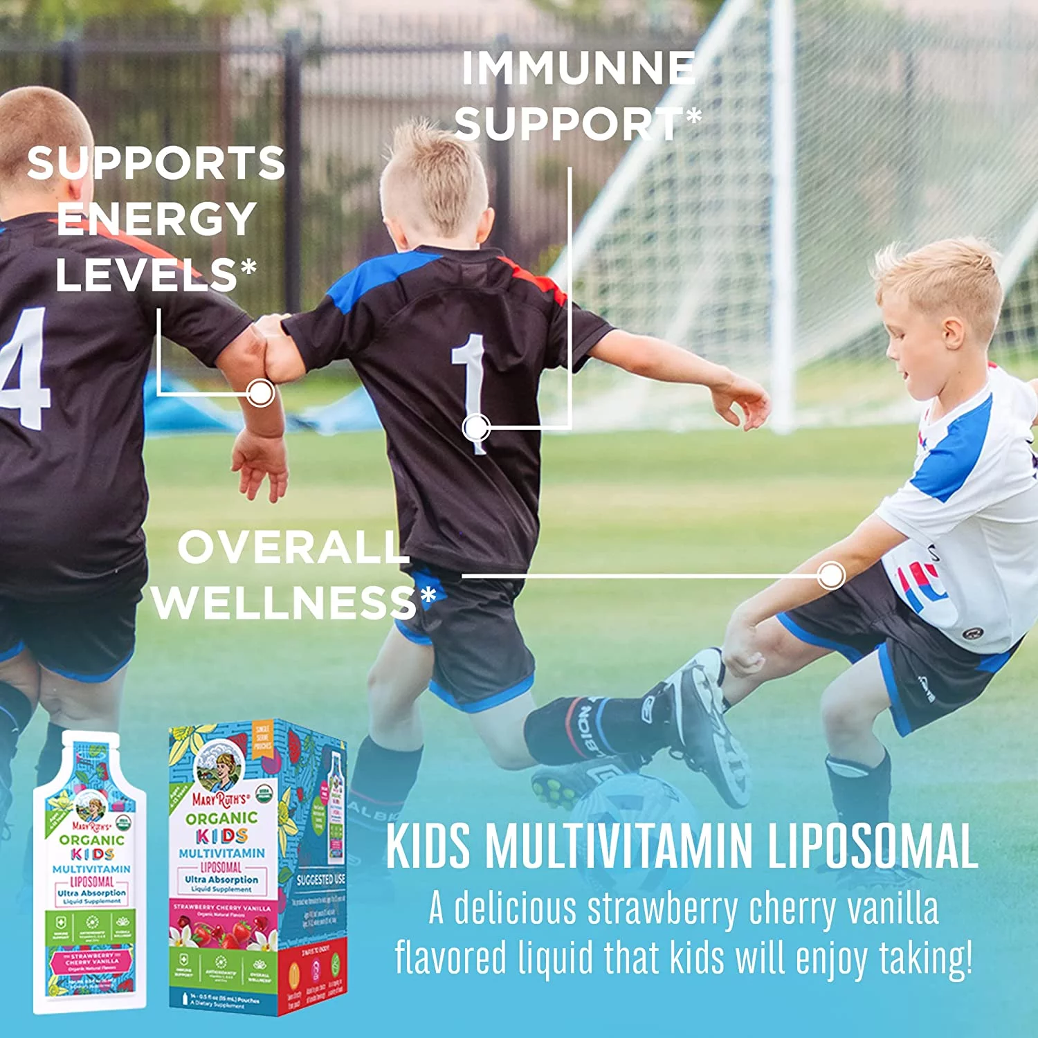 MaryRuth Organics | USDA Organic Multivitamin for Kids | Liquid Vitamins | Immune Support Supplement | Vegan | 14 Pack